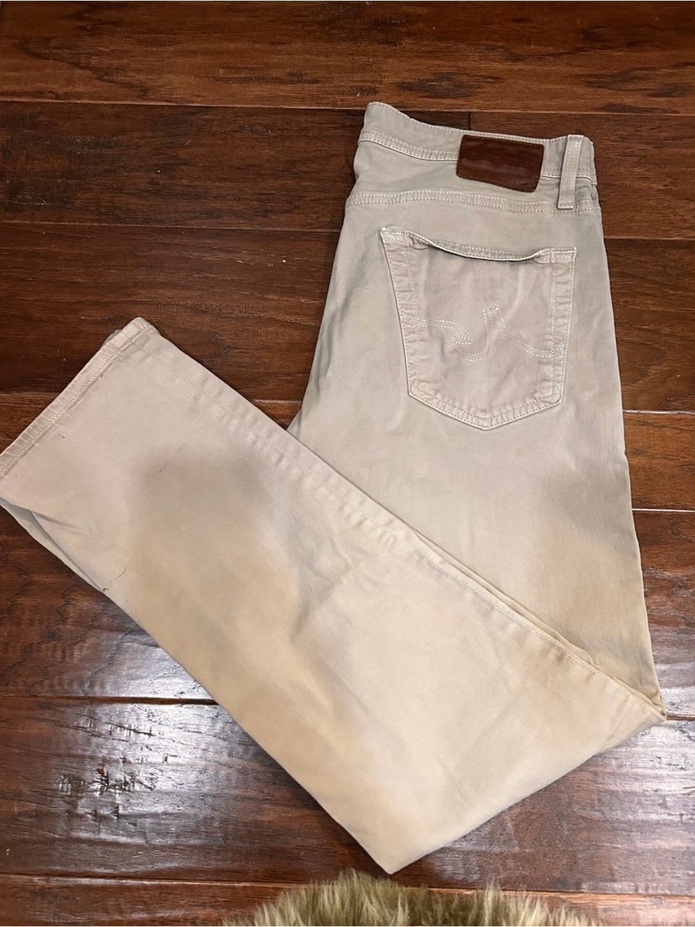 Adriano Goldschmied AG Men’s Jeans Khaki White The Graduate 33 X 32 EUC Pants